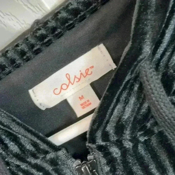 Colsie Waffle Long Sleeve Zip Down Hoodie Size M - Picture 8 of 8